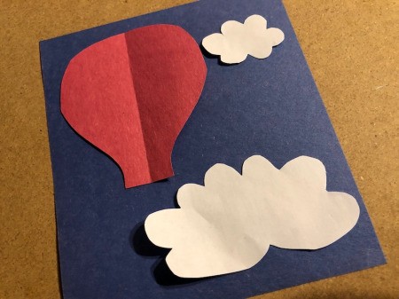 3D Hot Air Balloon Card - lay them out on your card to check fit