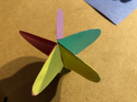 3D Hot Air Balloon Card - do not glue the first and last segment together, they will be glued to the card face