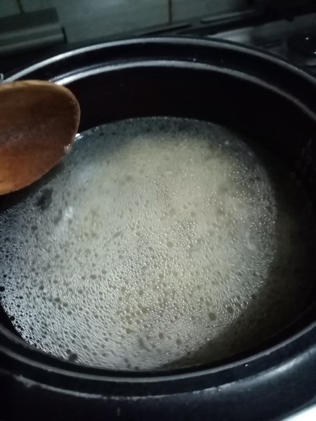 water added to pan