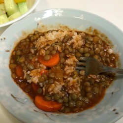 Special Lentils in bowl