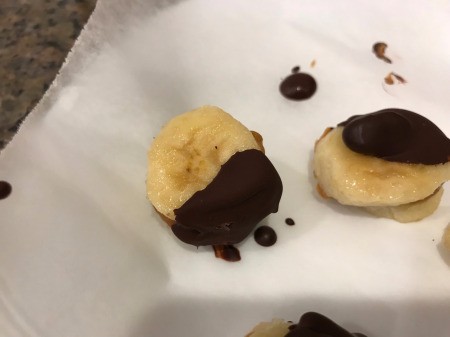 Chocolate added to Peanut Banana Bites
