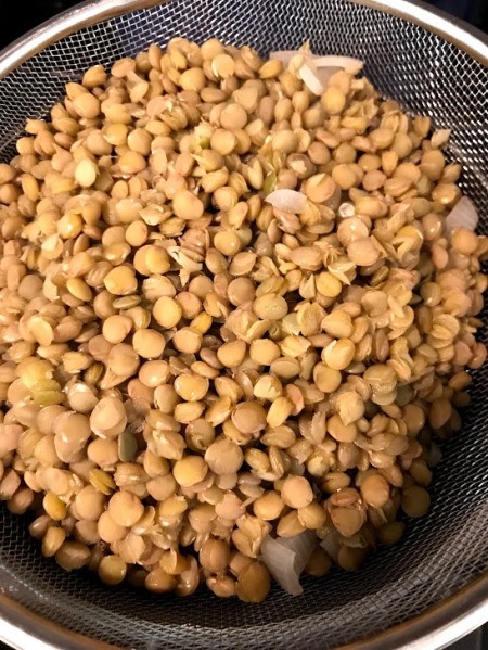 draining Lentils
