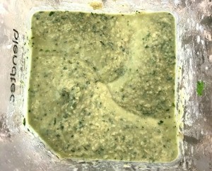 Green Lentil Dip in blender