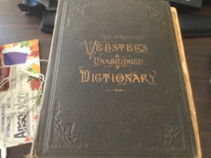 Value of an 1897 Webster's Dictionary - cover
