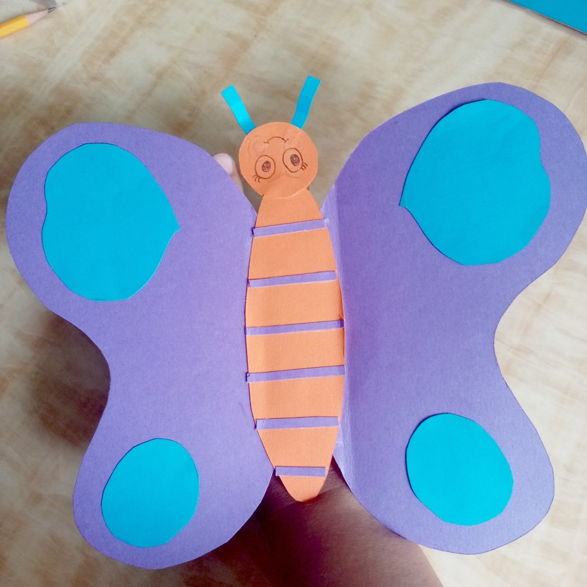 Making A Paper Butterfly Puppet 