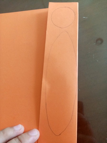 Making a Paper Butterfly Puppet - trace shapes onto cardstock