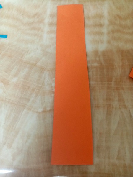 Making a Paper Butterfly Puppet - long strip of cardstock 2 inches wide