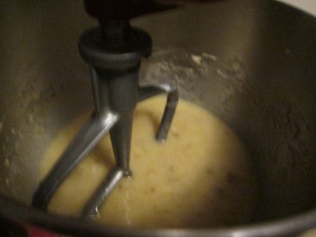 mixing batter