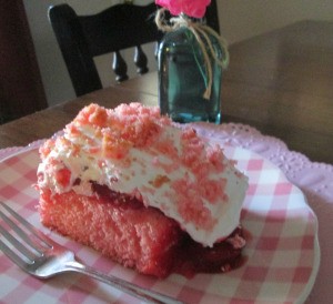Strawberry Cake on plate