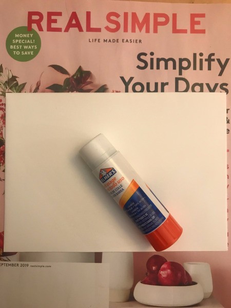 Sweet Birthday Wishes Envelope Card - magazine, envelop, and glue stick