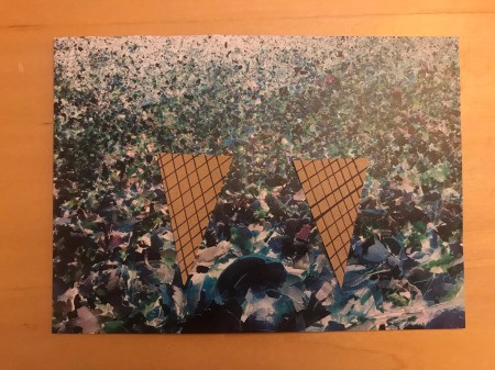 Sweet Birthday Wishes Envelope Card - find a page you like and glue to envelop, cut off excess and glue on cones