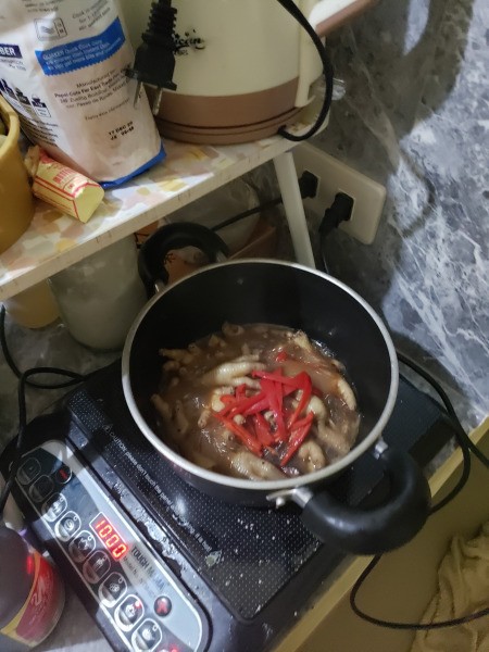 peppers added to Chicken Feet