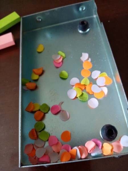 Fixing Jelly Phone Case with Sticky Notes - paper punched dots