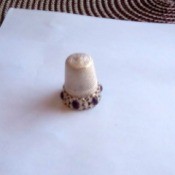 Value of an Antique Silver Thimble with 6 Amethysts