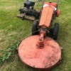 A vintage riding lawnmower