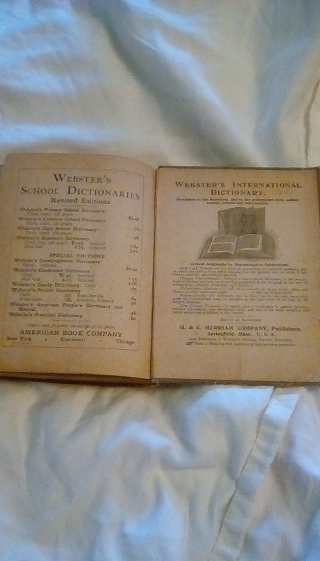 Value of Webster's 1877 Handy Dictionary