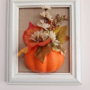 3D Fall Wall Art - faux pumpkin, leaf, and flower wall art