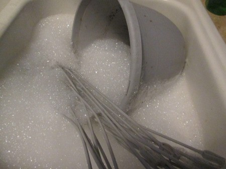 Reconditioning Flower Pots  - washing pots