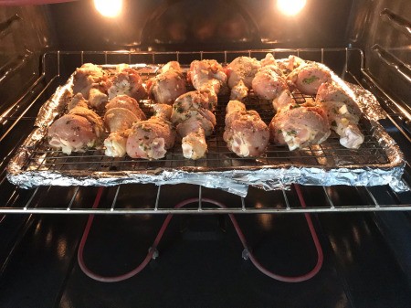 baking Drumsticks in oven