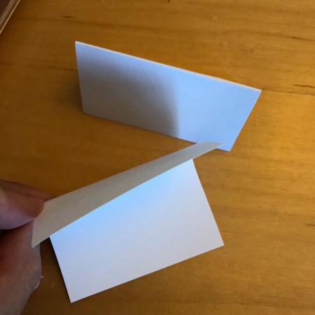 DIY Folded Name Place Cards - for freestanding cards fold in half