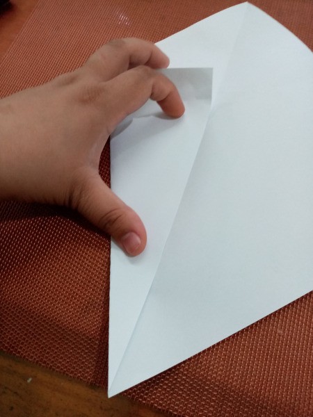 Paper Ghost Banner - open it out and fold one side to the center