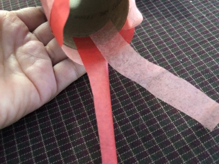 DIY Japanese Carp Streamer - glue inside the lower end