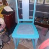 Value of a Webster Rocking Chair - cane seated rocking chair painted a light blue