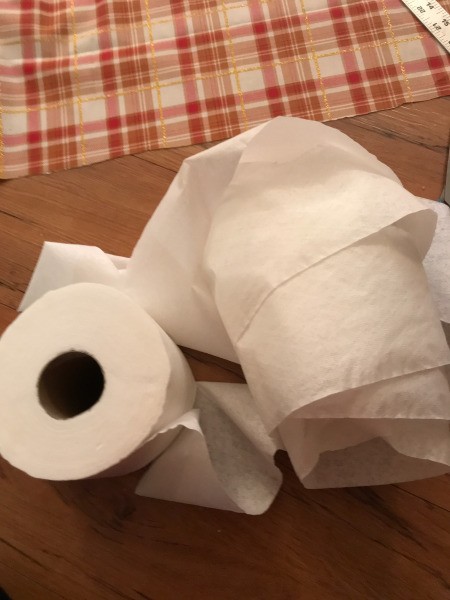 Crafty Toilet Paper Roll Pumpkins - unravel several wraps of paper