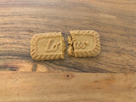 Spooky Halloween Worm Brownies - cookie broken in half