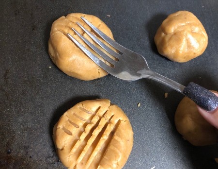 forking Peanut Butter Cookies