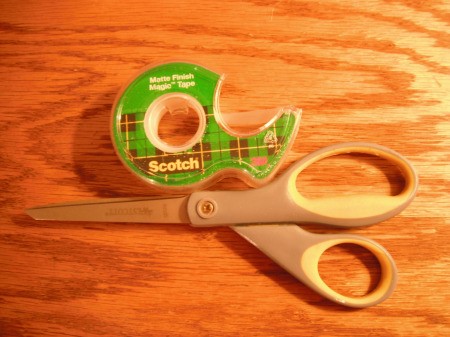 Recipe Book for ThriftyFun Recipes - scissors and roll of tape