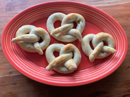 Pretzel Pumpkins - baked pretzels