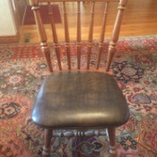 Value of Abernathy Furniture Company Table and Chairs - spindle back upholstered dining chair, armless