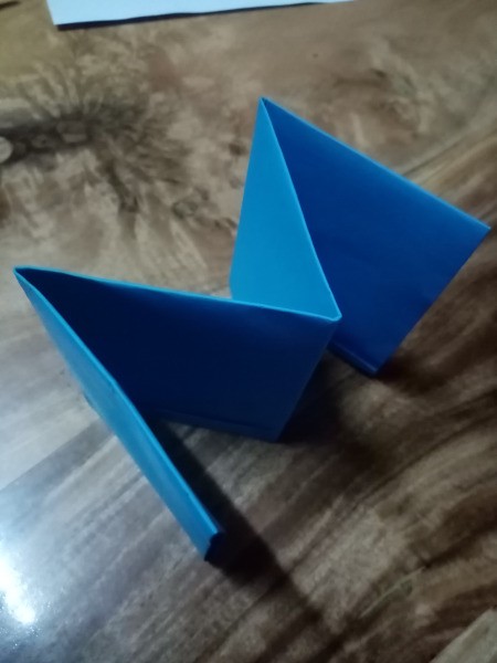 Halloween Hand Puppet - your paper will look like this, an M or a zig zag