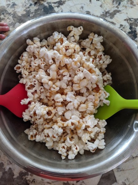 mixing Honey Popcorn