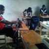 Finding Donated Fabric for Youth Training Program - teens using treadle sewing machines