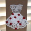 Finished kraft paper card with bridal dress