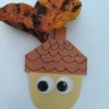Paper Acorn Kids' Craft - attach eyes