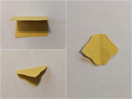 Kid's Fall Owl Decor Craft - making the beak