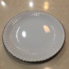 Finding the Value of Rose Delisle  China - white dinner plate with silver around scalloped edge
