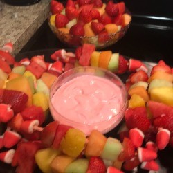 Fruit Kabobs and Dip