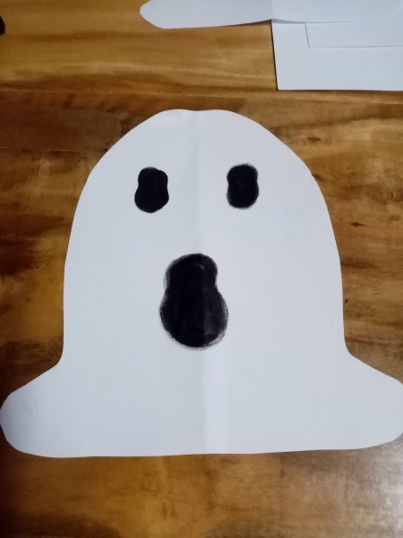 Ghost Night Light - draw a ghost's face on one bell