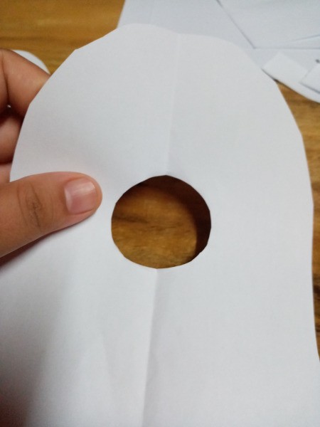 Ghost Night Light - cut a circle the size of your light bulb out of the center of the second bell shape