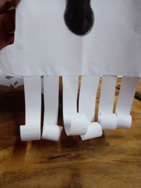 Ghost Night Light - curled strips