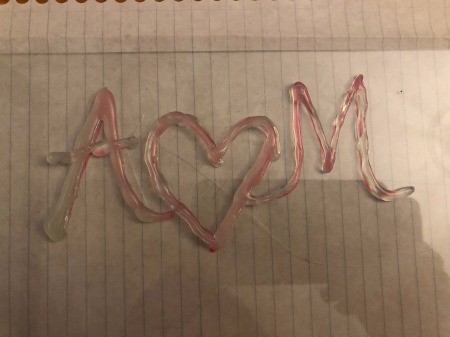 Hot Glue & Watercolor Anniversary Card - be generous with the glue