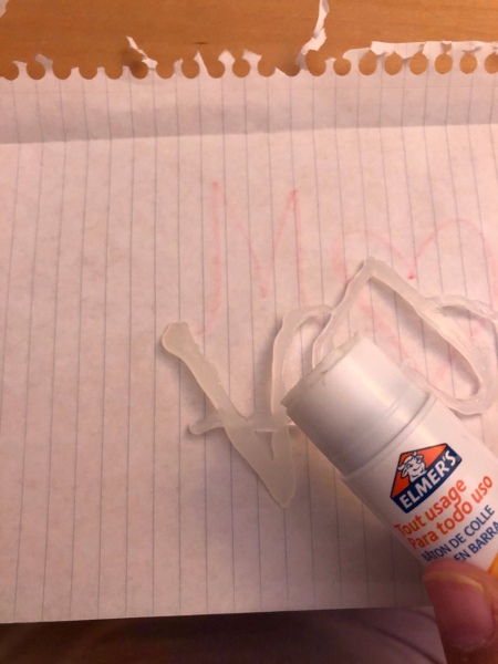 Hot Glue & Watercolor Anniversary Card - after removing from the glass use a glue stick to ready the letters to be stuck to the card