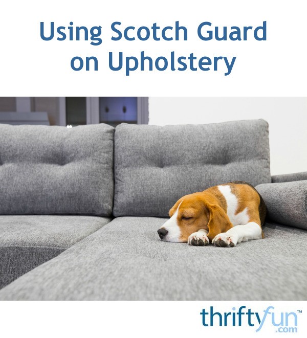 Using Scotch Guard on Upholstery? ThriftyFun