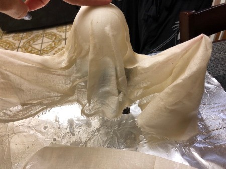 Floating Fabric Ghost - smooth out the wrinkles on the head