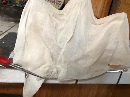 Floating Fabric Ghost - trim off excess fabric, it will stand on its own