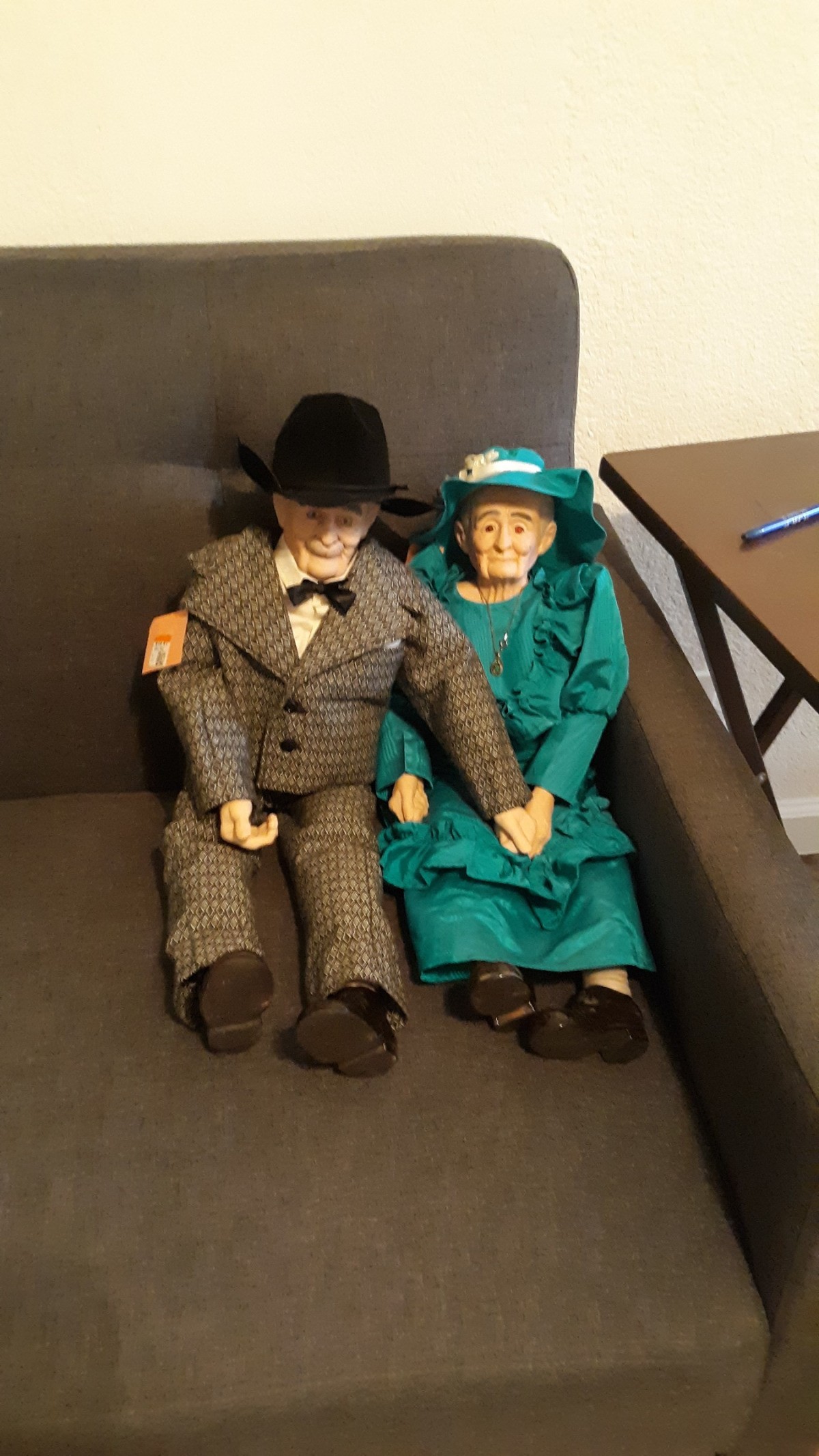 old man and woman porcelain dolls